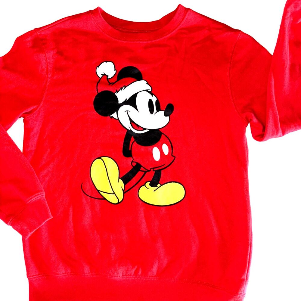 Disney Mickey Mouse Christmas Crewneck Sweatshirt SMALL Classic Stance